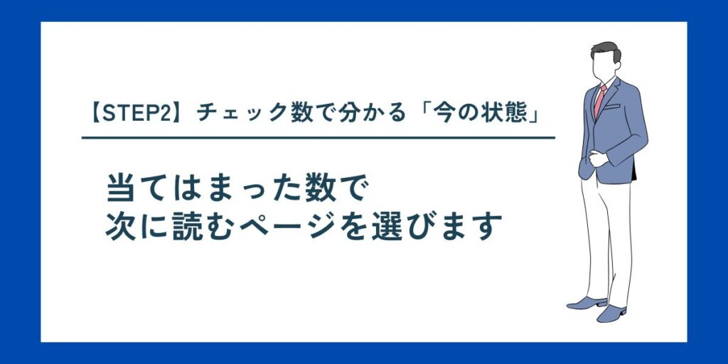 当てはまった数で次に読むページを選びます